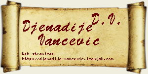 Đenadije Vančević vizit kartica